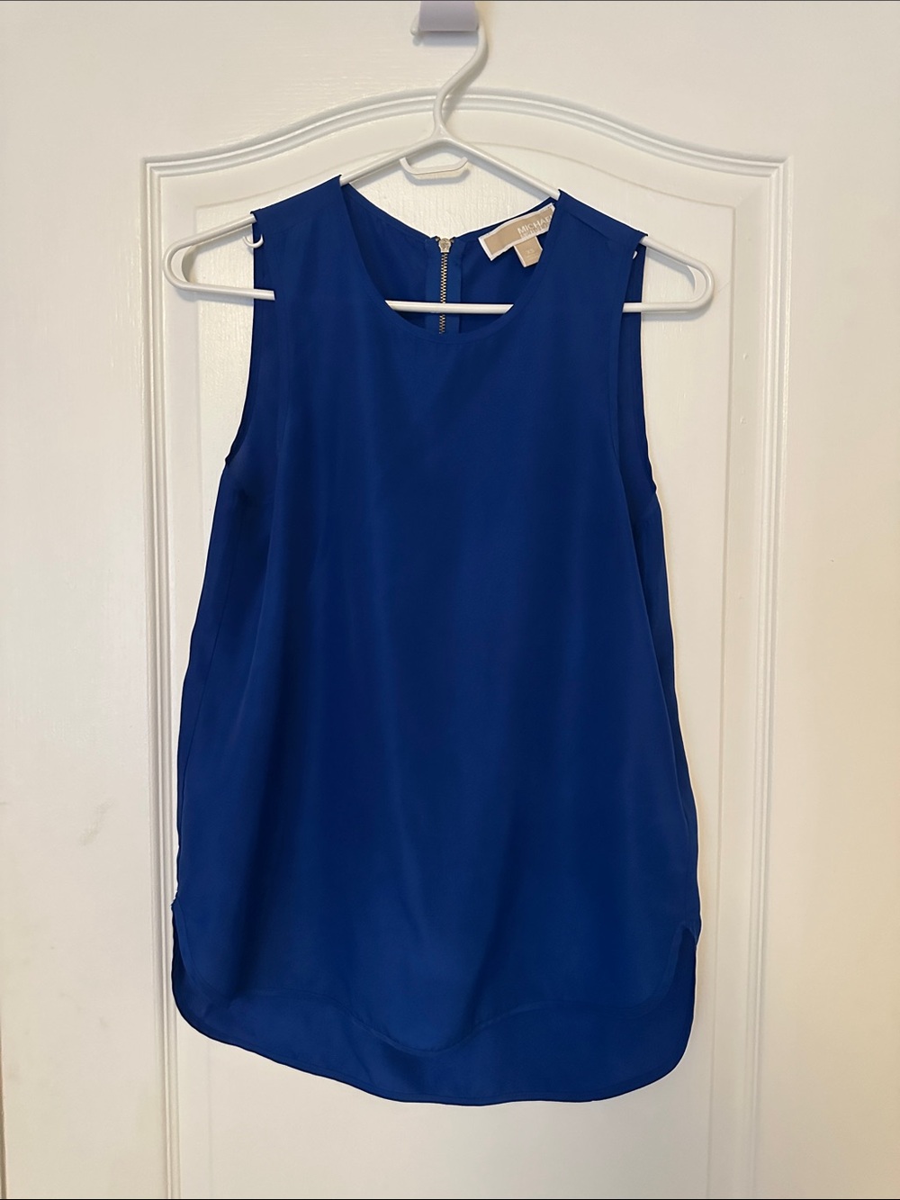 Michael Kors Sleeveless Cobalt Blue Blouse